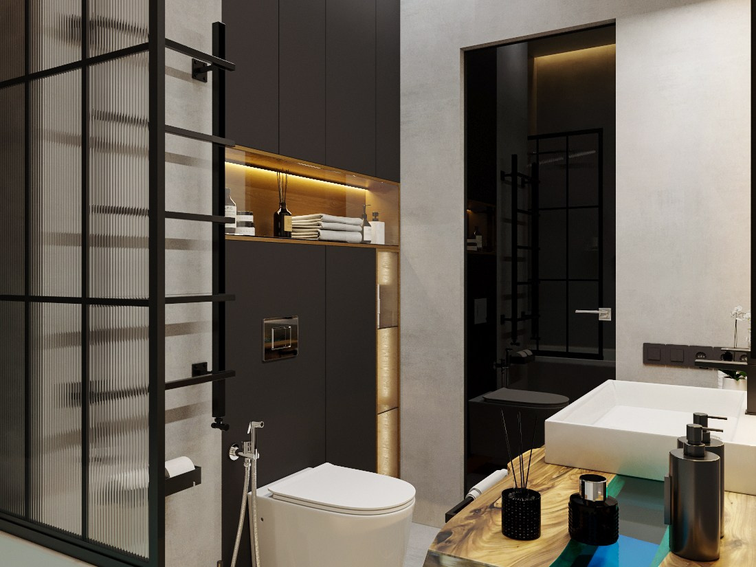 Дизайн проект интерьера одноэтажного частного дома (г. Ростов-на-Дону)