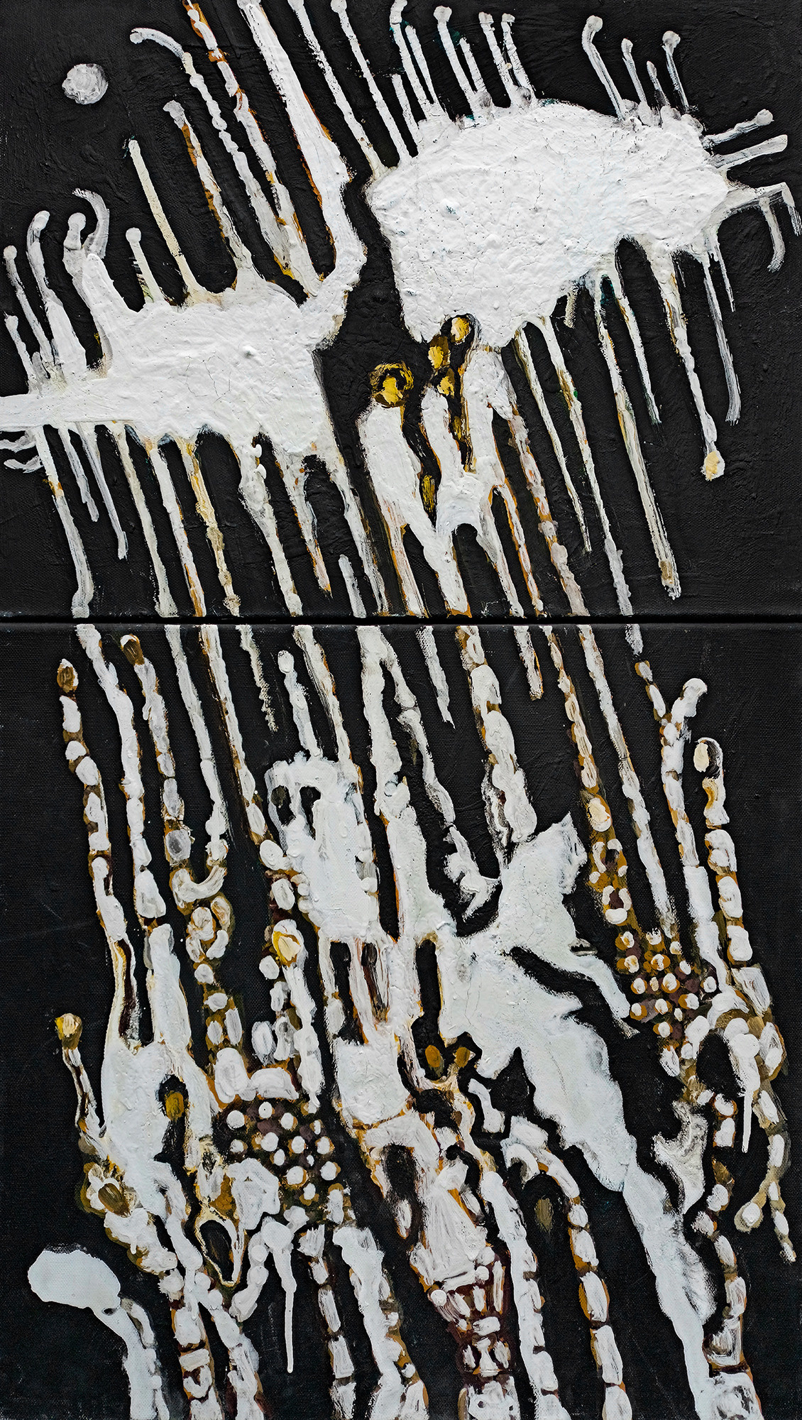 Блинные облака 9 (из 2 частей). 2016-2017гг. Холст, масло, акрил. 90Х50см. Арт. AP-124	