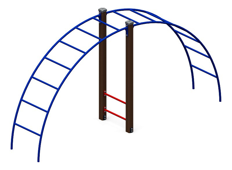 Лаз большой Мостик - СО 1.10.09-01.И1 Габариты (ШхДхВ): 3790х780х2000 Зона безопасности, мм: 6790х3780