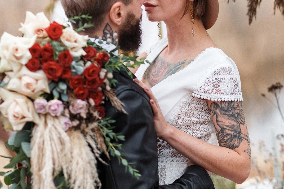 Стильная и дерзкая свадебная фотосессия на природе. Свадебный фотограф в Нижнем Новгороде и Москве Сергей Воробьев