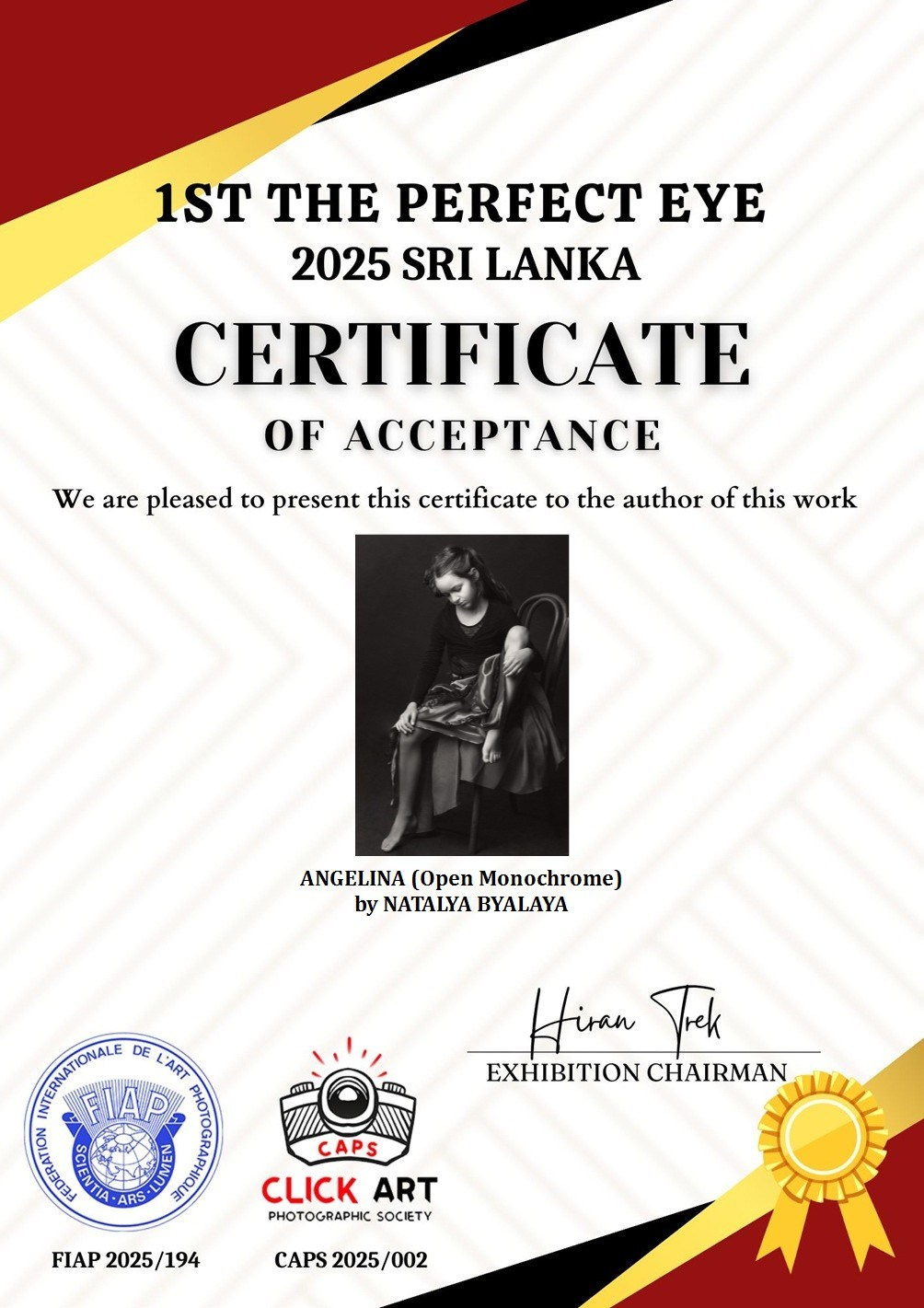 Награды. Портретный фотограф из Санкт-Петербурга Наталья Бялая