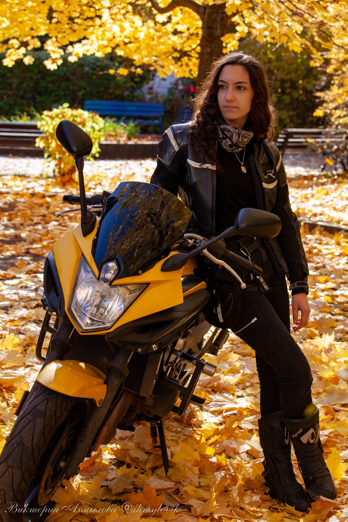 Алина Вартанова (Yamaha Diversion F 600). Виктория Ахмылова. Фотограф в Москве