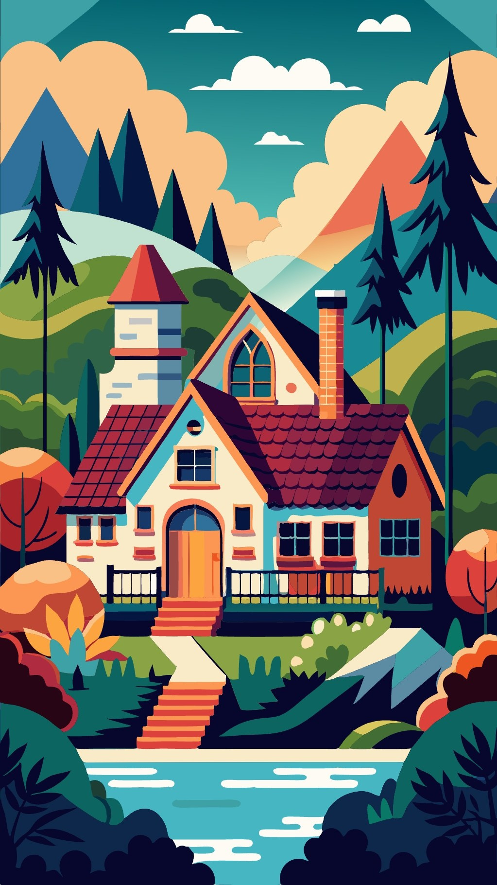 Иллюстрации совместно с ИИ. Grom Design