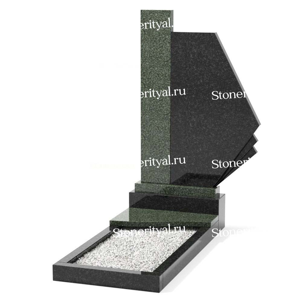 Комбинированные памятники на одного. Изготовление и установка памятников в Москве и МО