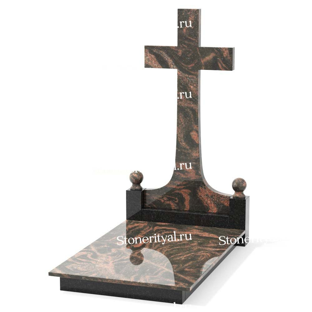 Комбинированные памятники на одного. Изготовление и установка памятников в Москве и МО