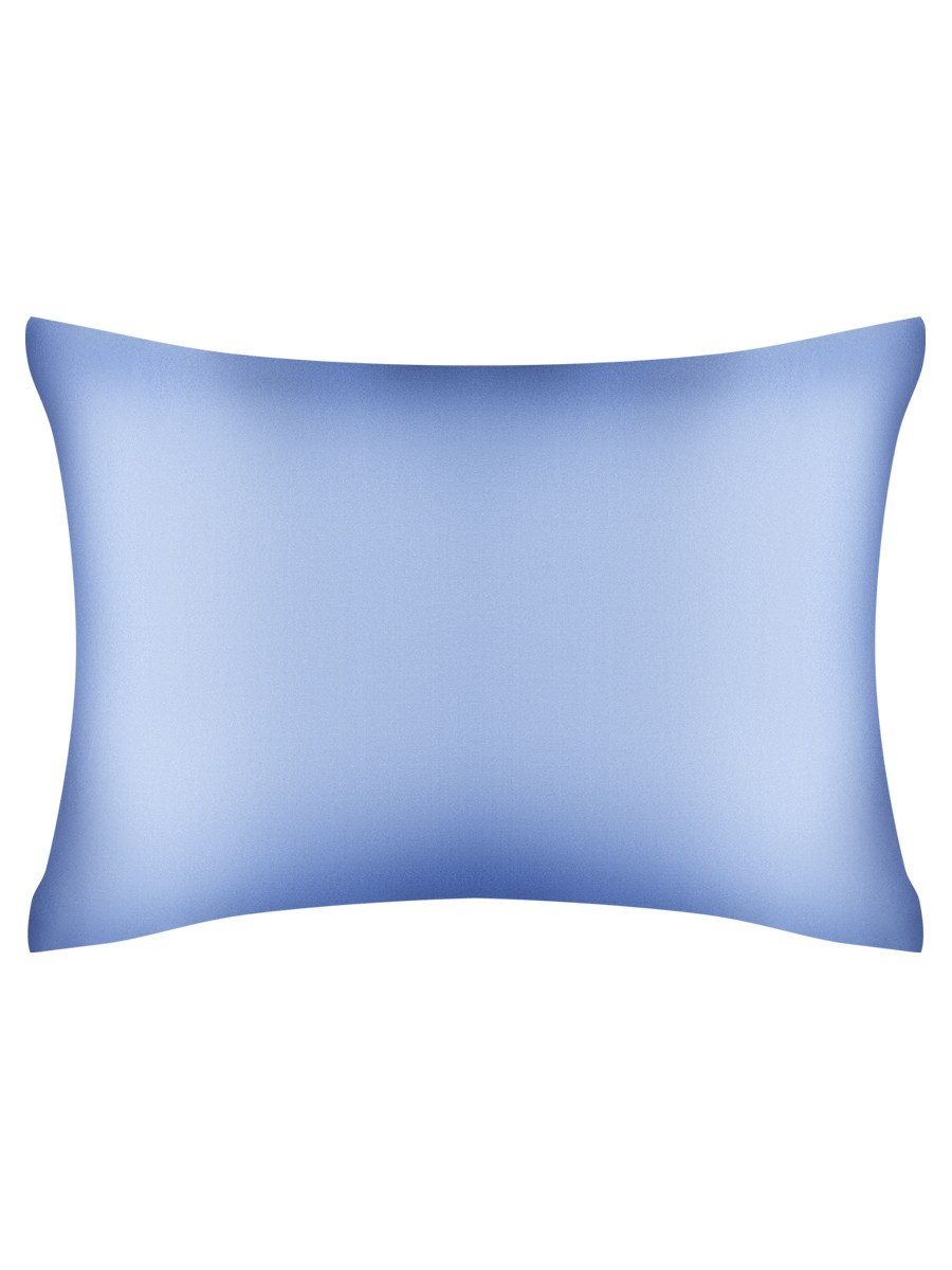 Подушка шелковая голубая