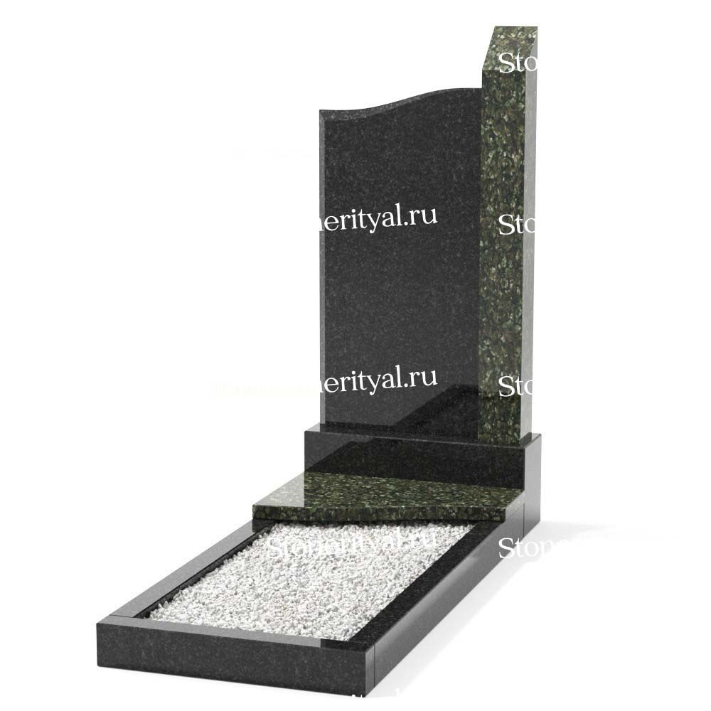 Комбинированные памятники на одного. Изготовление и установка памятников в Москве и МО