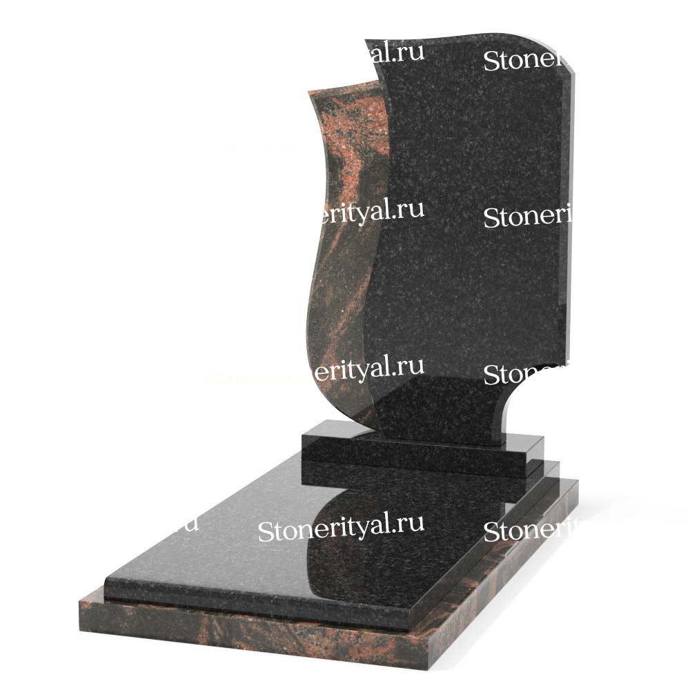 Комбинированные памятники на одного. Изготовление и установка памятников в Москве и МО