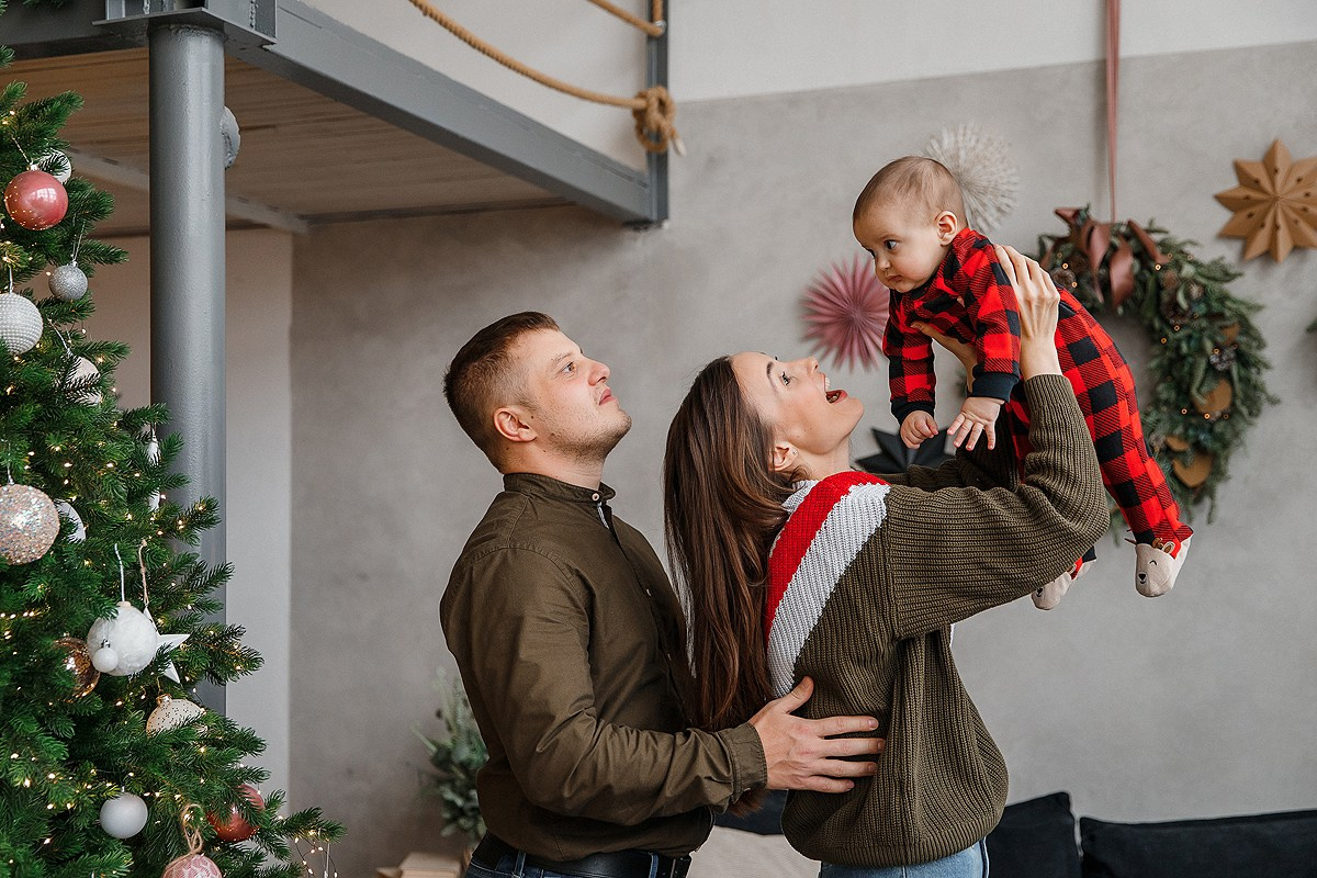 Зимняя фотосессия в студии. Фотограф Олеся Жомер