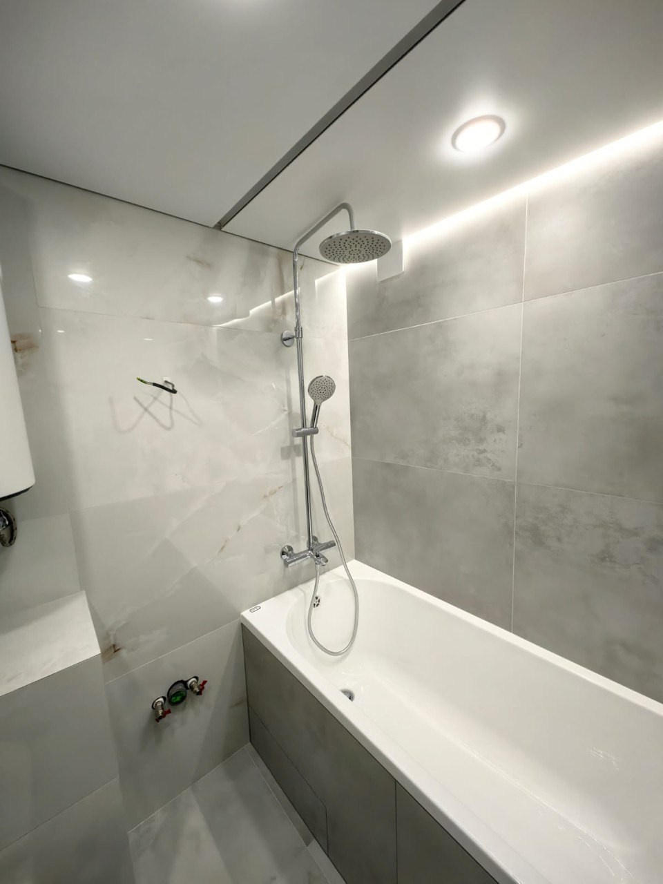 Ванная комната (ул. Четаева д. 49). Ремонт санузла, туалета, ванной под ключ в Казани. Укладка плитки