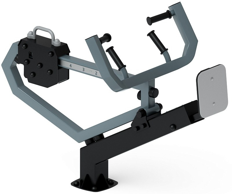 Рычажная тяга для инвалидов-колясочников (серый) - СТ 107-23 Габариты (ШхДхВ): 1600х800х1090 Зона безопасности, мм: 3600х2000 Оборудование предназначено для подростков в возрасте от 14 лет и взрослых, весом не более 100 кг. 