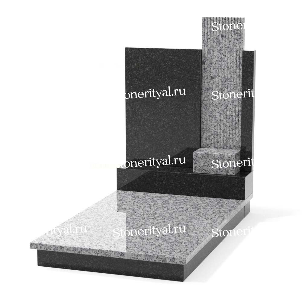 Комбинированные памятники на одного. Изготовление и установка памятников в Москве и МО