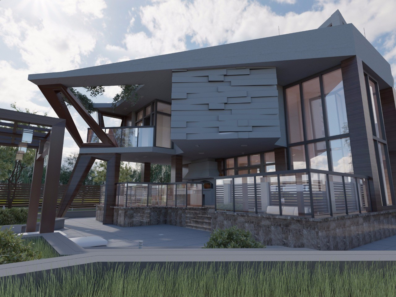 Проект частного дома в Москве в поселке художников