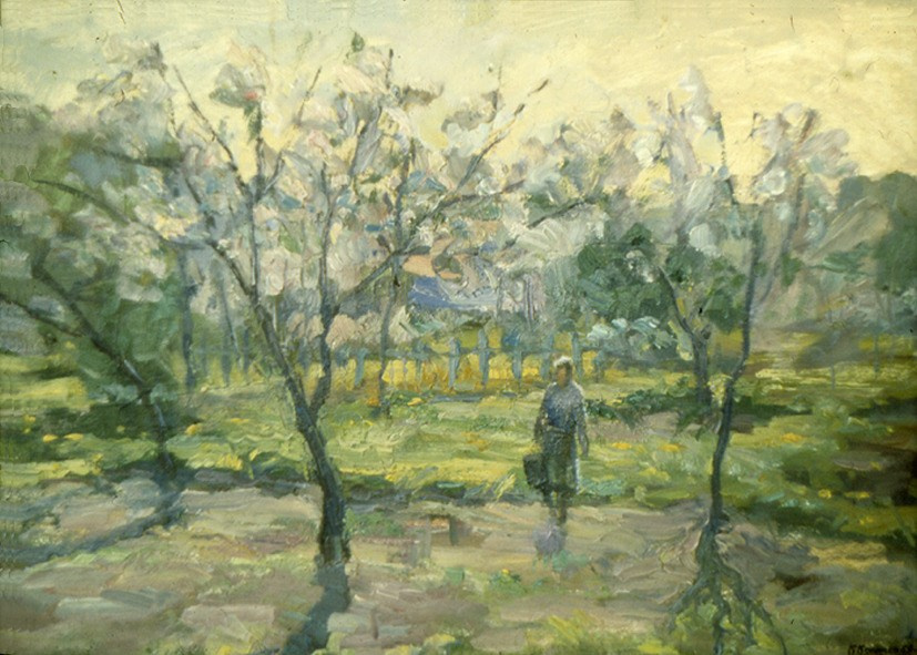 «Цветущий сад» 1959 год Собр. Д. Томас. Мадрид. Художник Величко Вадим Семёнович