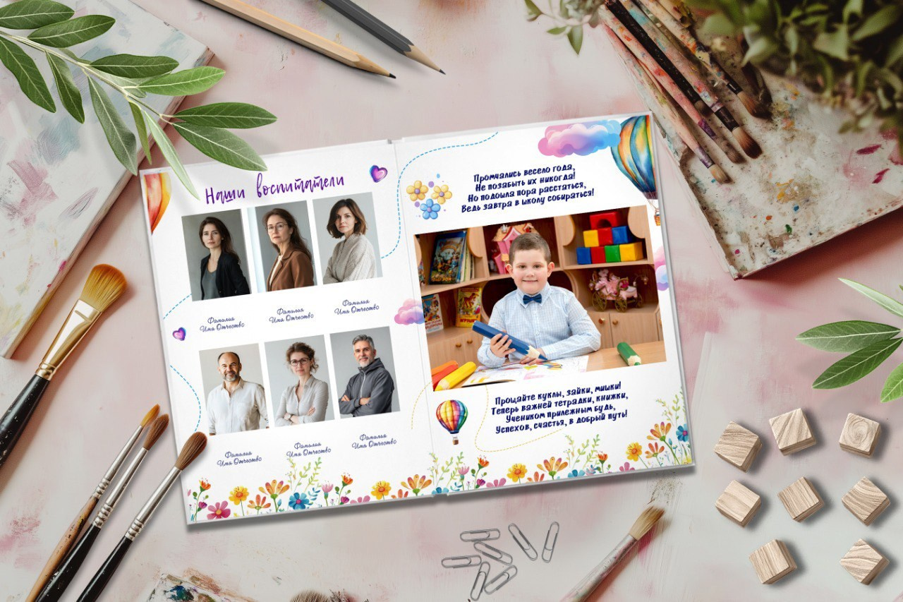 ВОЗДУШНЫЙ ШАР (акварель). Medlori fotobook Выпускные альбомы в Липецке Лариса Медведева