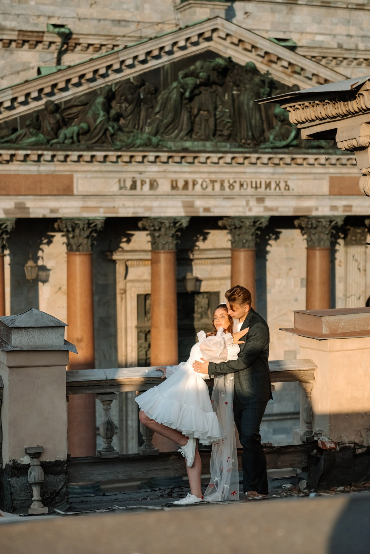 Крыша Исаакиевский собор. Свадебный и сеейный фотограф в Санкт-Петербурге Елена Худякова
