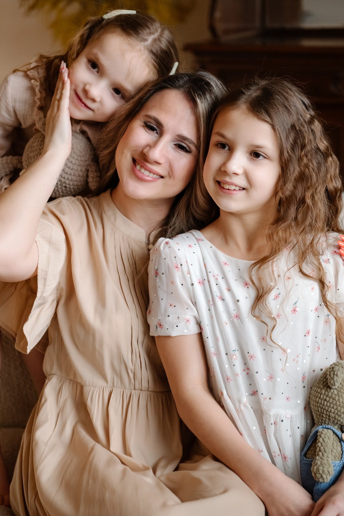 Семейная. Анастасия с дочками. Свадебный и сеейный фотограф в Санкт-Петербурге Елена Худякова