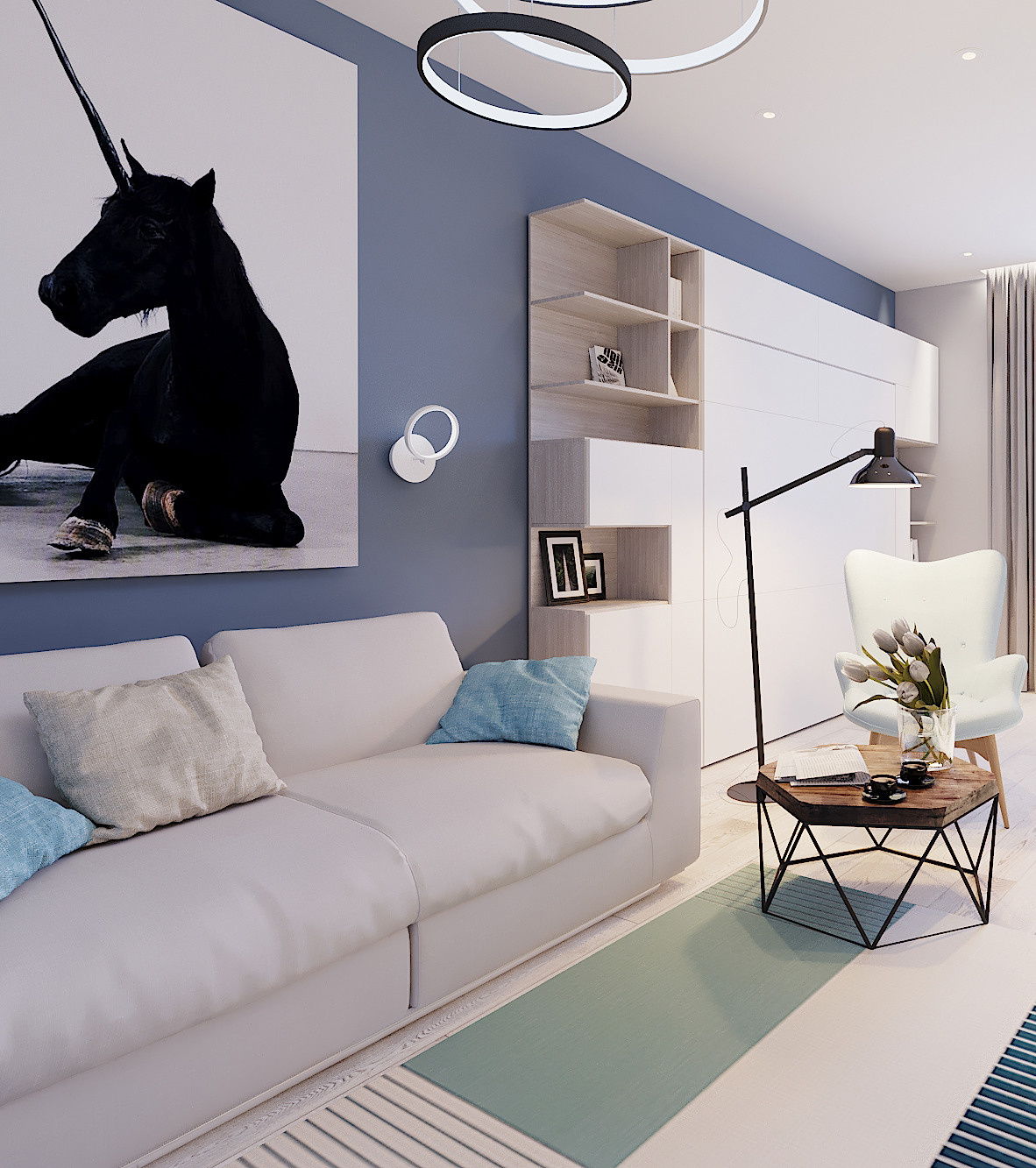 ЖК Авиамоторная. 1-к квартира. 47 м². Авторский дизайн интерьера