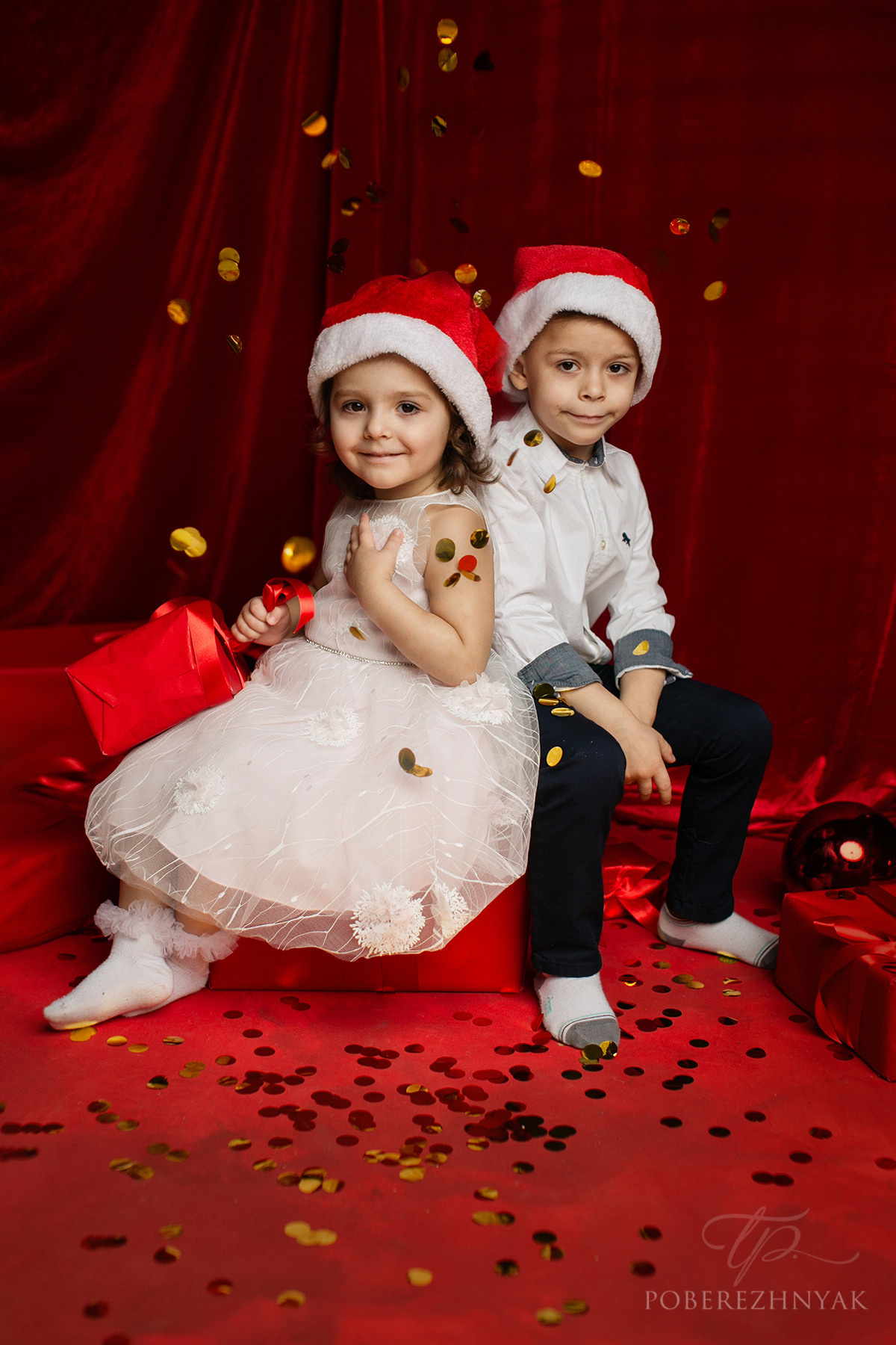 Новогодние Сава,Лиза,Федя. Фотограф новорожденных во Владивостоке Татьяна Побережняк