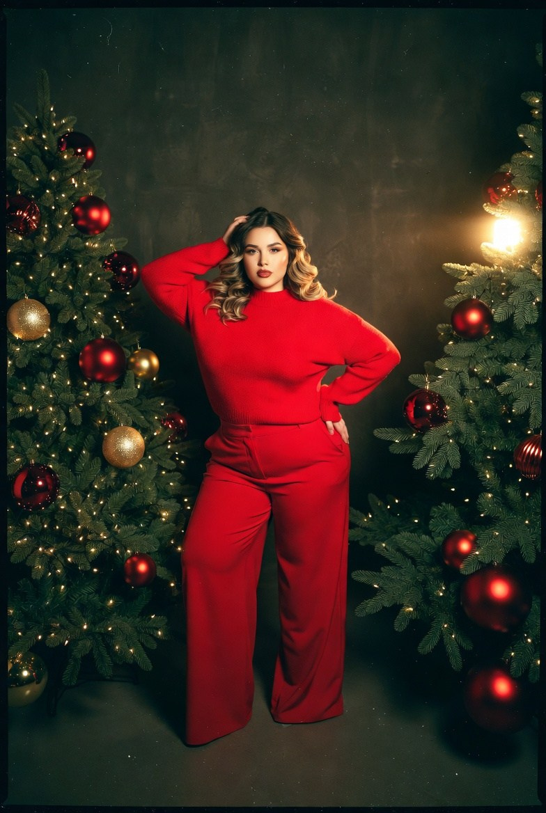 Плюс сайз в красном