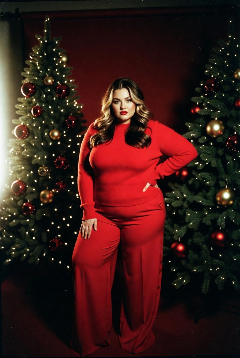 Плюс сайз в красном