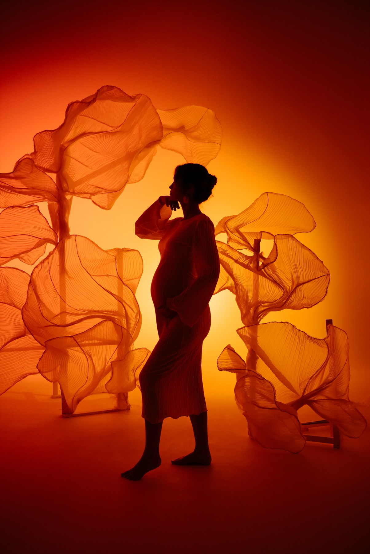 Беременность. Циклорама с вуалью. Свадебный и сеейный фотограф в Санкт-Петербурге Елена Худякова