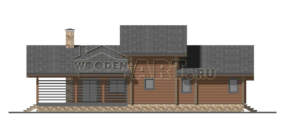 «Восход» 296 кв. м. Проекты деревянных домов. Архитектор Ольга Мальцева