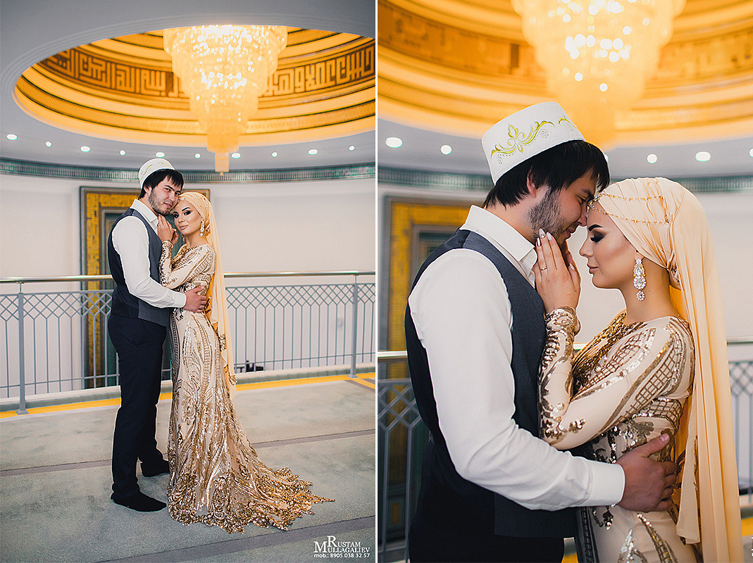 Никах в мечети Ярдэм, платье на никах, букет на никах, повязывание платка