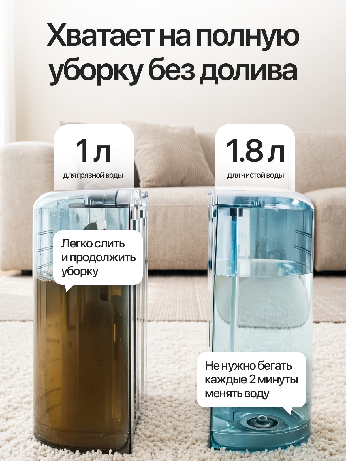 Моющий пылесос. Виталий Боголюбов Инфографика для маркетплейсов