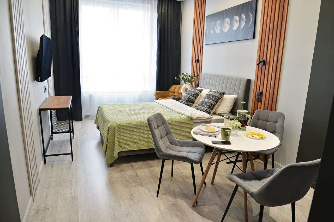 Апартменты в Нижнем Новгороде, 2021. 3D визуализация интерьера и архитектурной среды