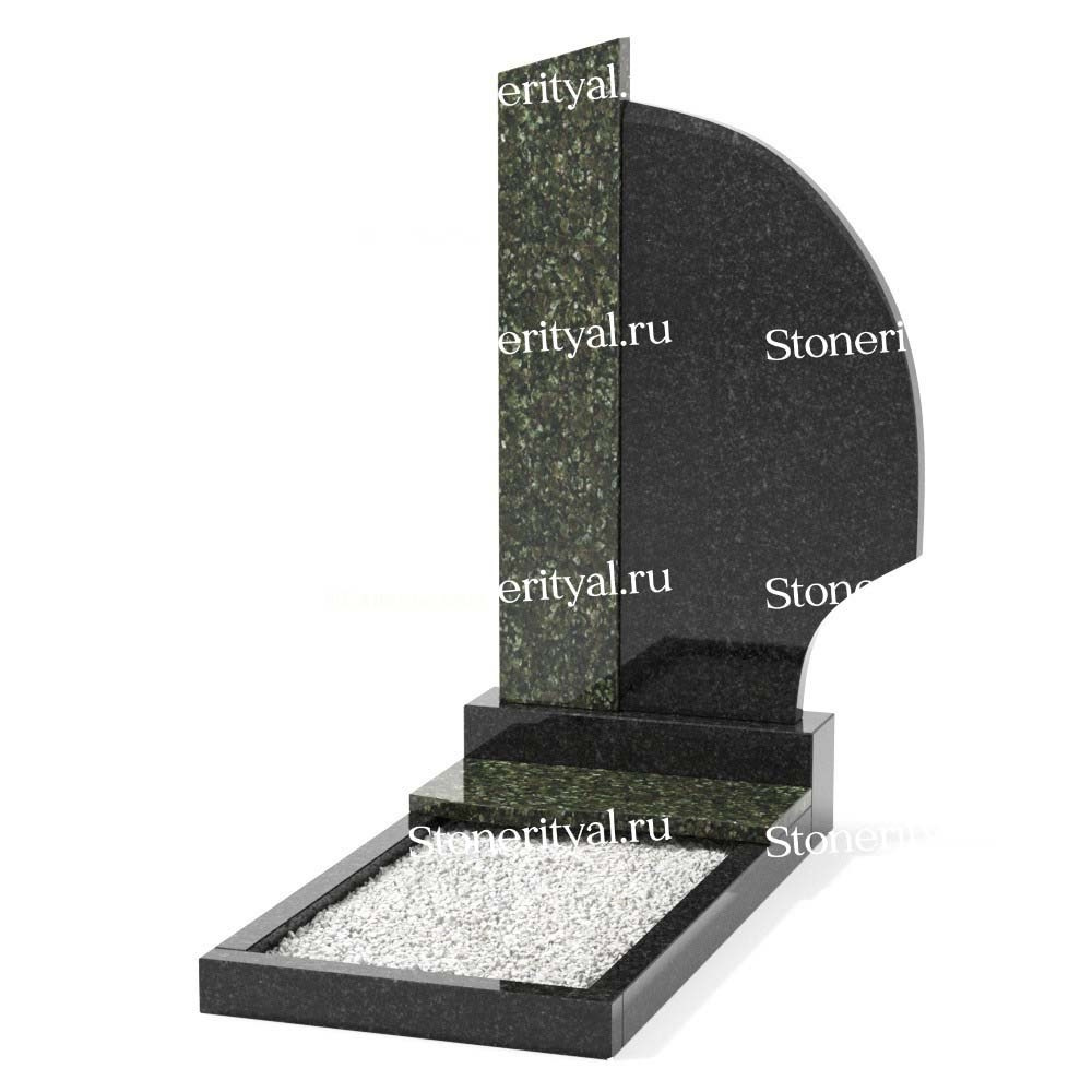 Комбинированные памятники на одного. Изготовление и установка памятников в Москве и МО