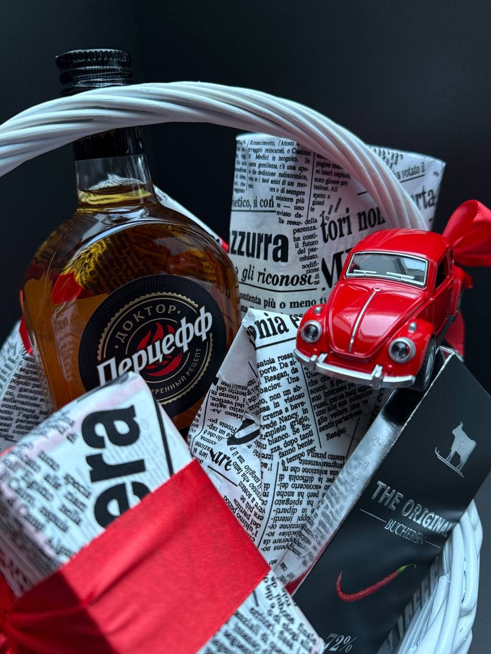 Мужская корзинка «Перцефф». Студия подарочных наборов «Владия»