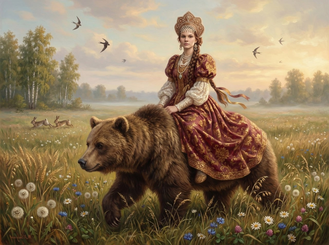 Варюша и медведь. Шаблоны и дизайны выпускных альбомов и фотокниг