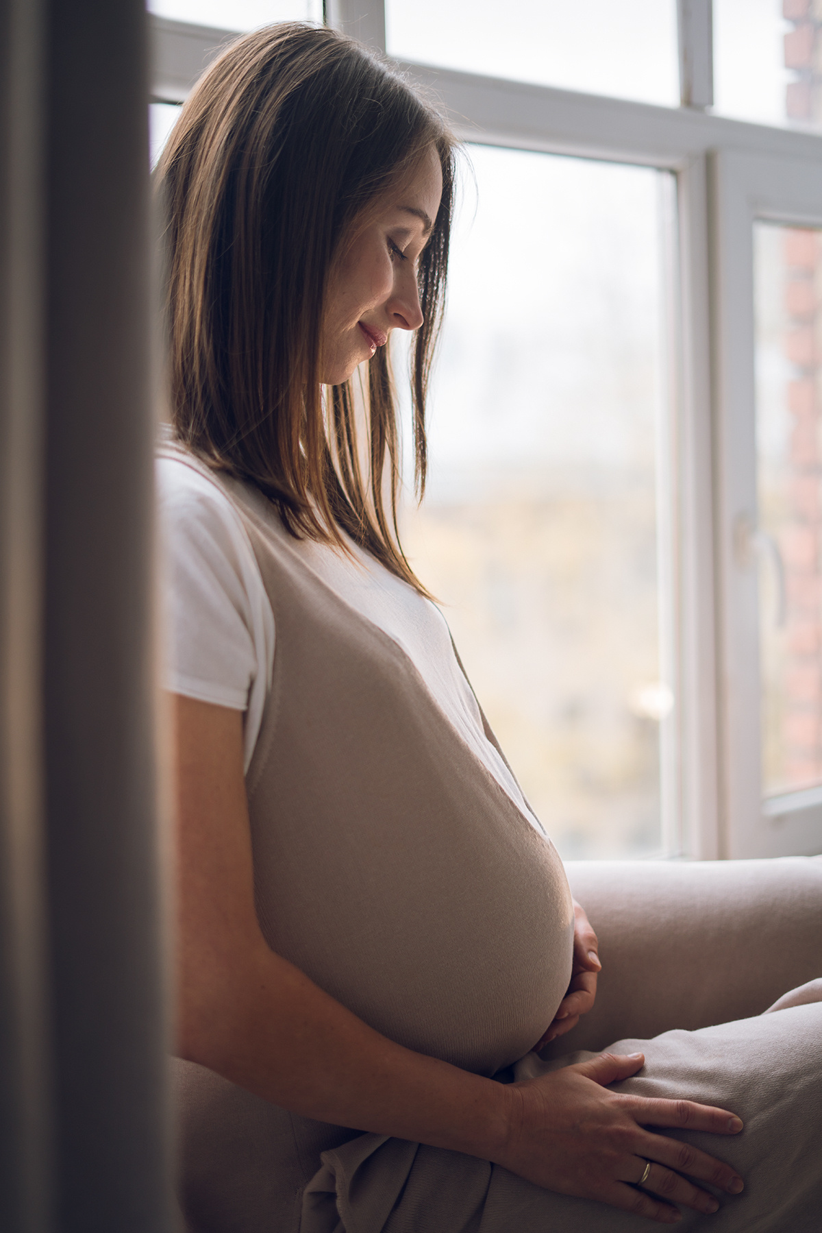 Фотосессия во время беременности в студии в Москве - Анна Бортникова. Видеограф в Москве Анна Бортникова