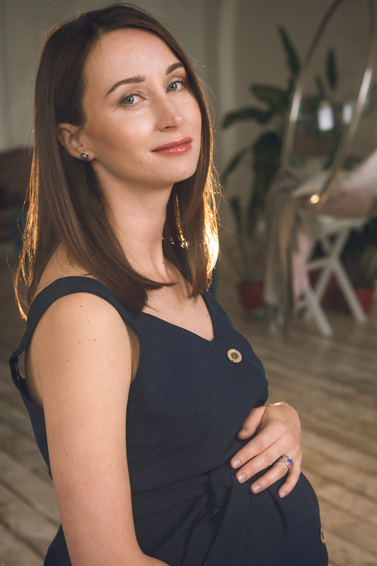 Фотосессия во время беременности в студии в Москве - Анна Бортникова. Видеограф в Москве Анна Бортникова