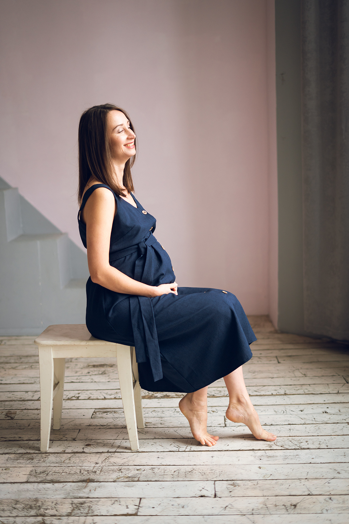 Фотосессия во время беременности в студии в Москве - Анна Бортникова. Видеограф в Москве Анна Бортникова