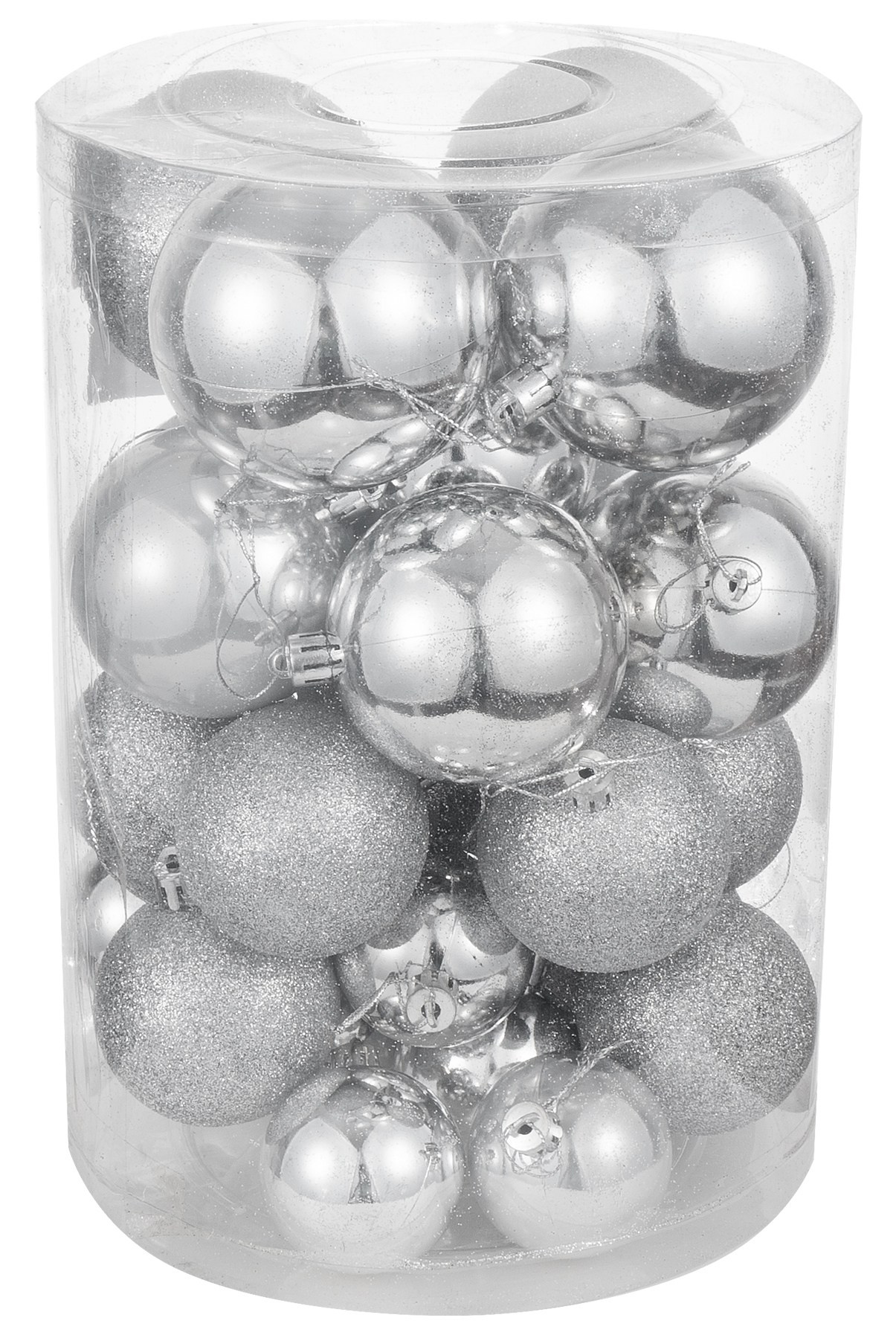 Новогодние игрушки серебряные шары на елку