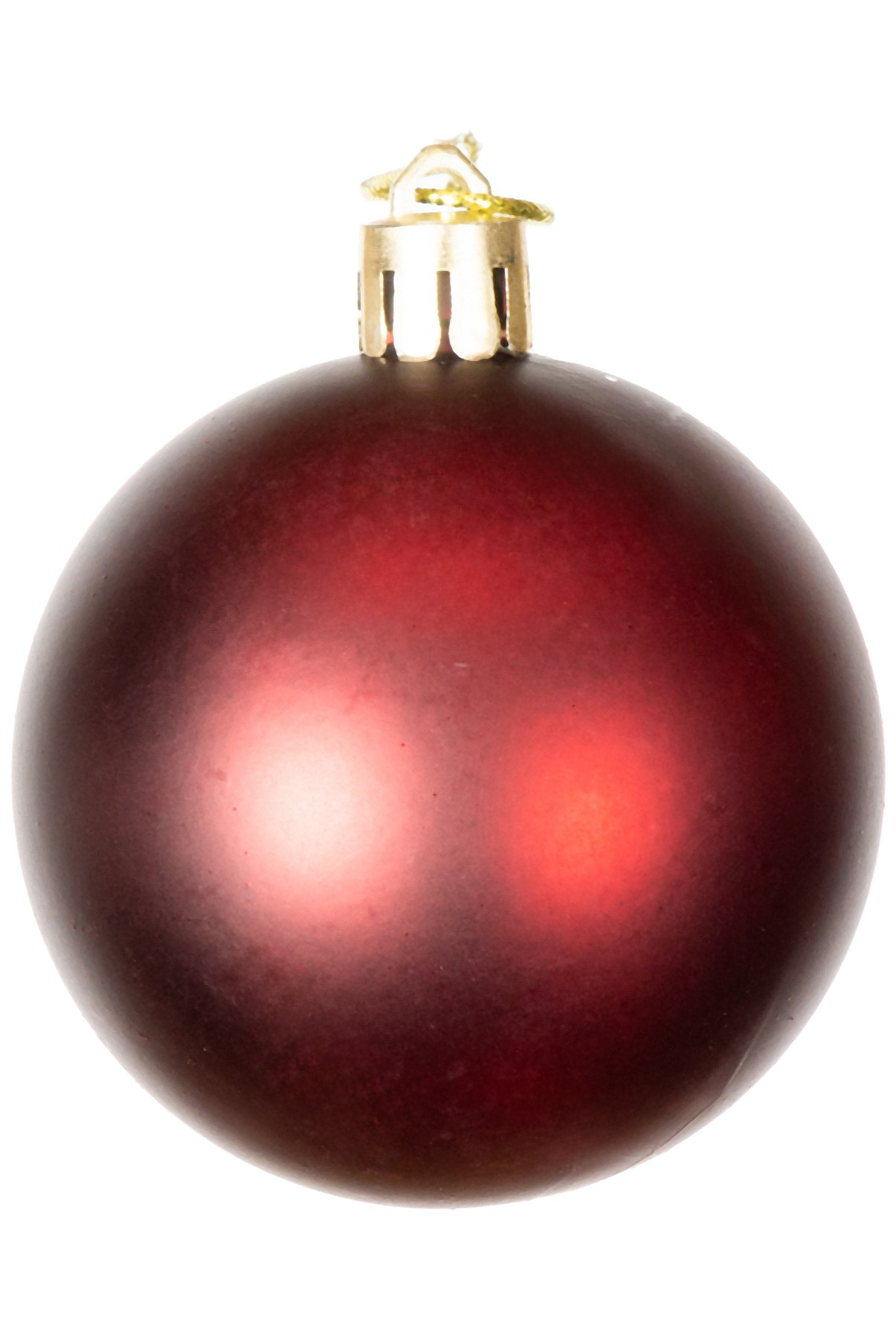 Шар матовый бардовый