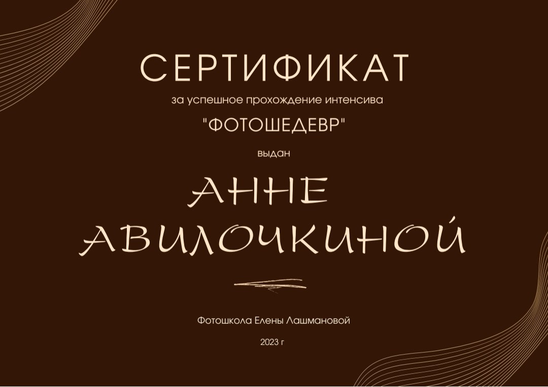 Мое обучение и сертификаты. Семейный и свадебный фотограф в Москве и Домодедово Анна Авилочкина