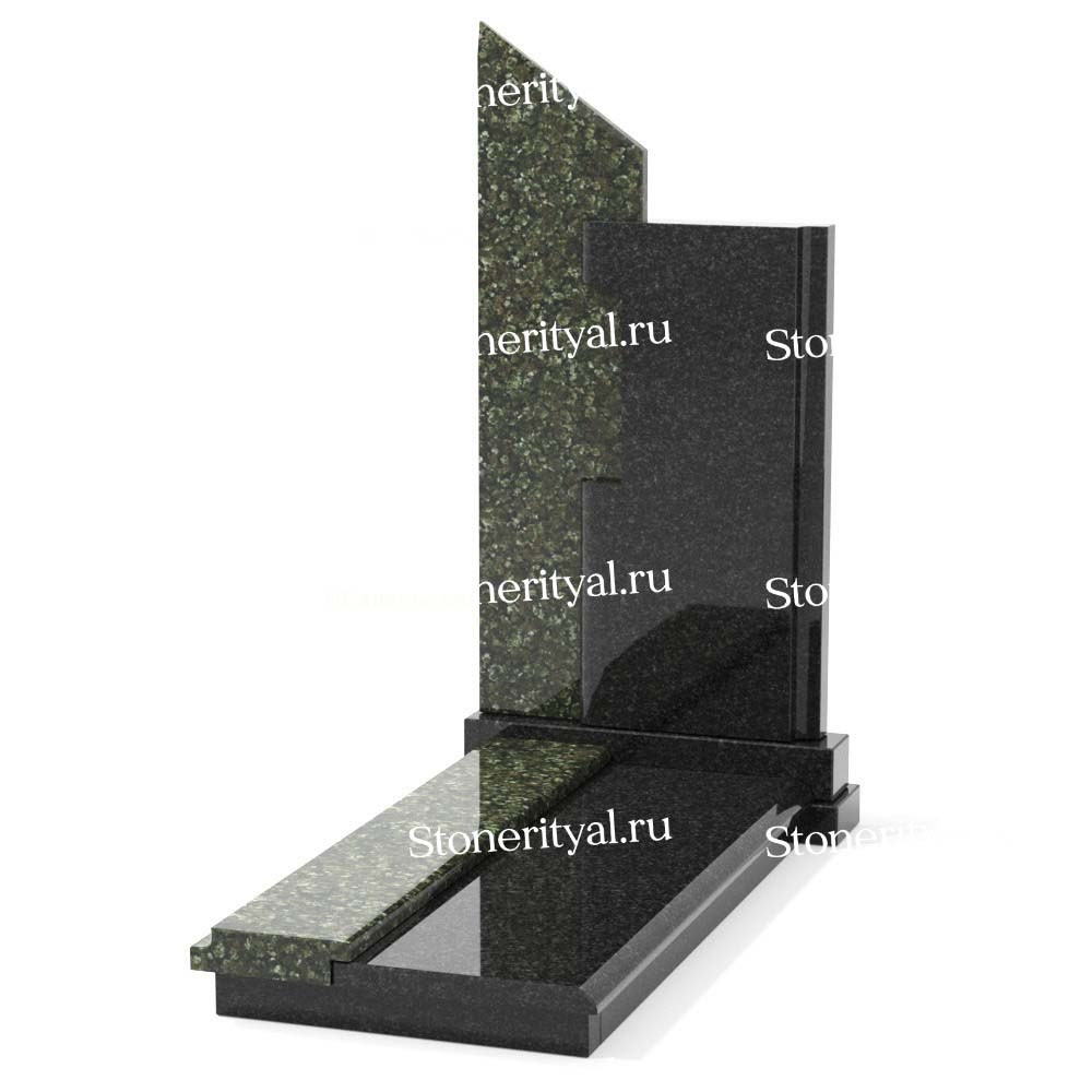 Комбинированные памятники на одного. Изготовление и установка памятников в Москве и МО