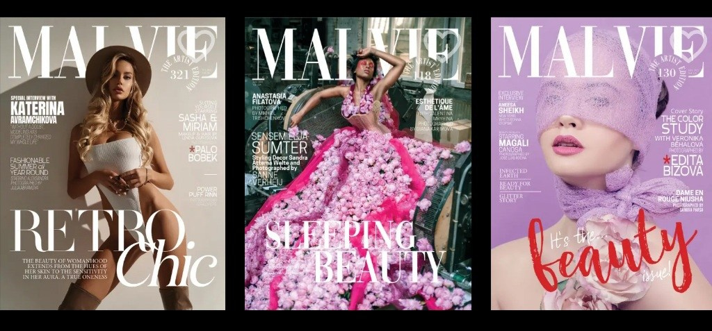 Model Malvie, French magazine. Светлана Фатьянова