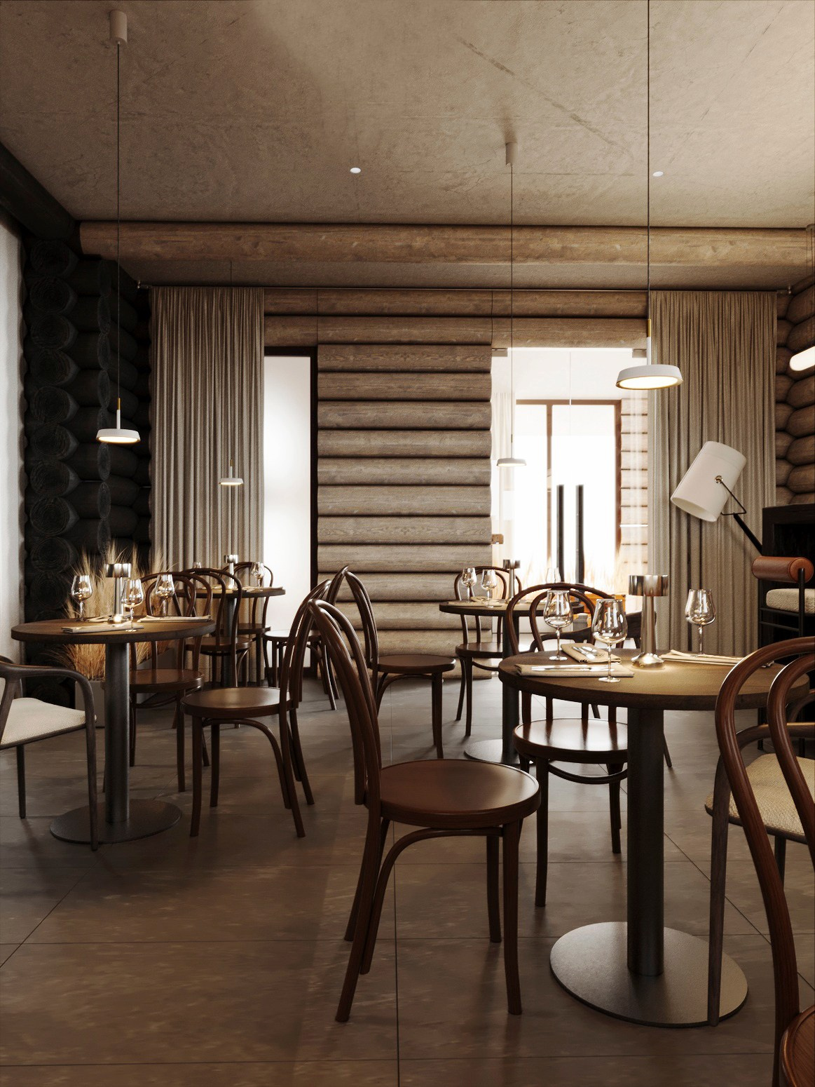 Ресторан, база отдыха «ОГУР». Дизайн интерьера от Дмитрия Баландина