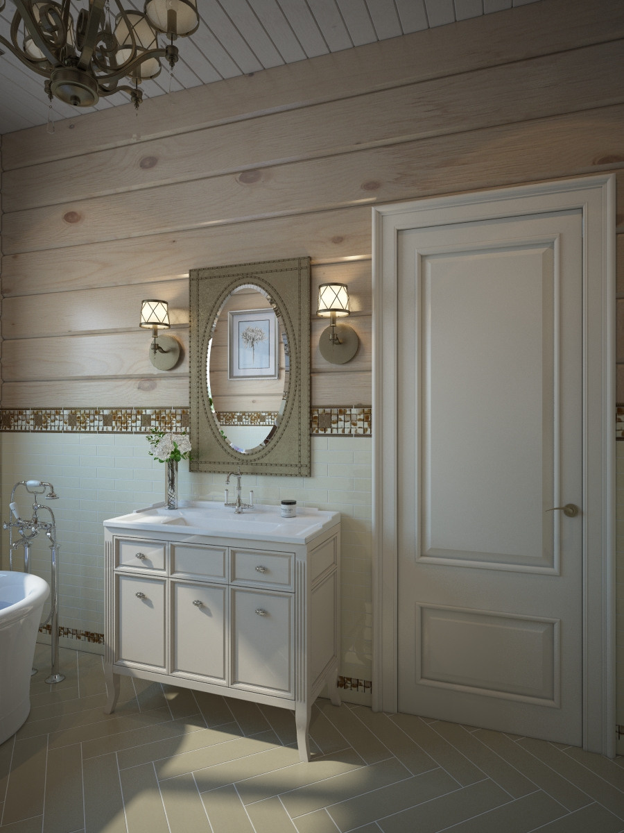 Интерьер деревянного дома в поселке Лес и река. Дизайн интерьера деревянных домов