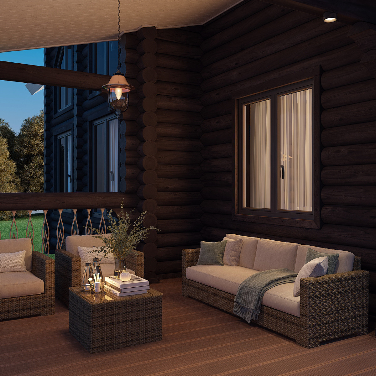 Экономичный дизайн-проект дома из оцилиндрованного бревна. Дизайн интерьера деревянных домов