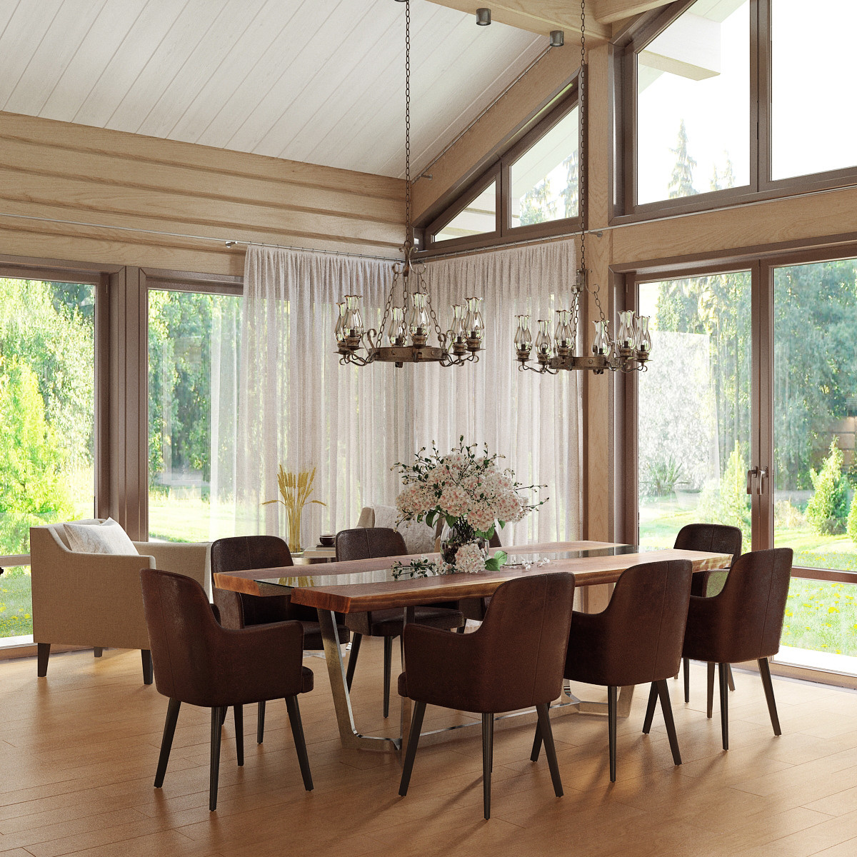 Дизайн интерьеров дома в поселке Княжье озеро. Дизайн интерьера деревянных домов