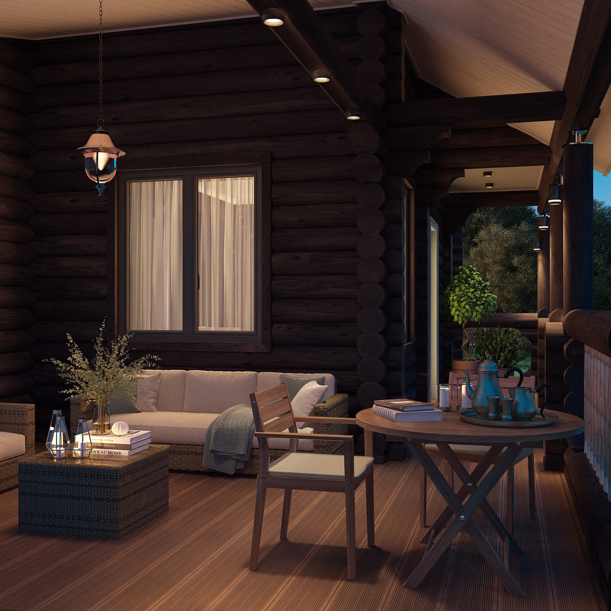 Экономичный дизайн-проект дома из оцилиндрованного бревна. Дизайн интерьера деревянных домов