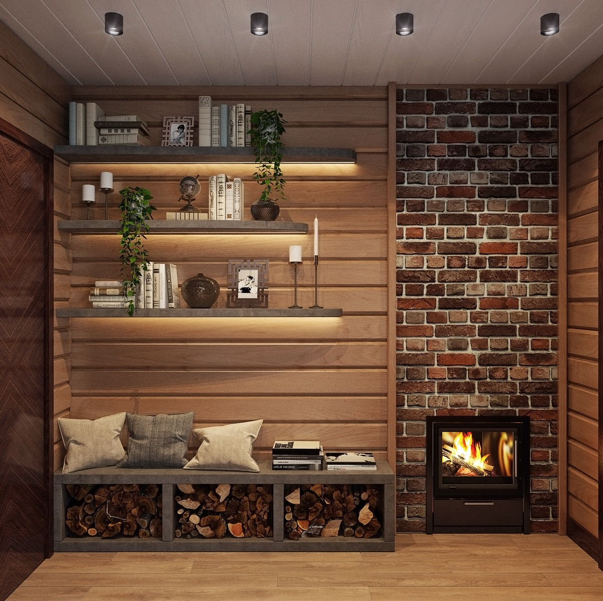 Дизайн интерьеров дома в поселке Княжье озеро. Дизайн интерьера деревянных домов