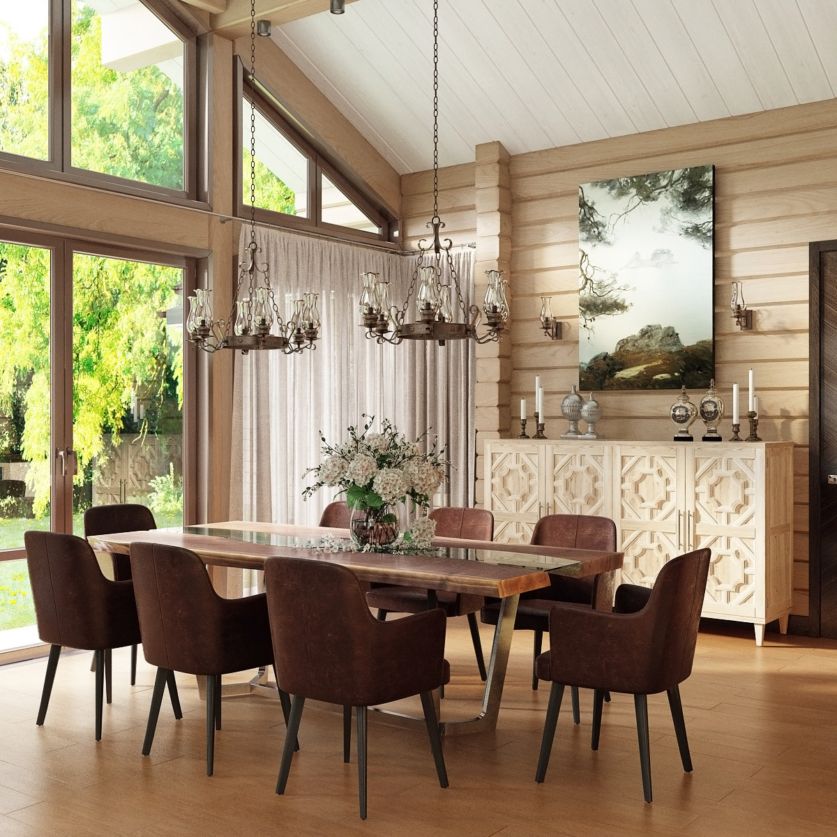 Дизайн интерьеров дома в поселке Княжье озеро. Дизайн интерьера деревянных домов