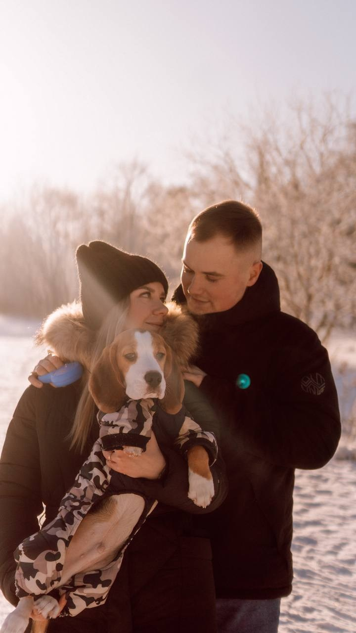 Юля Дима и малыш Оскар