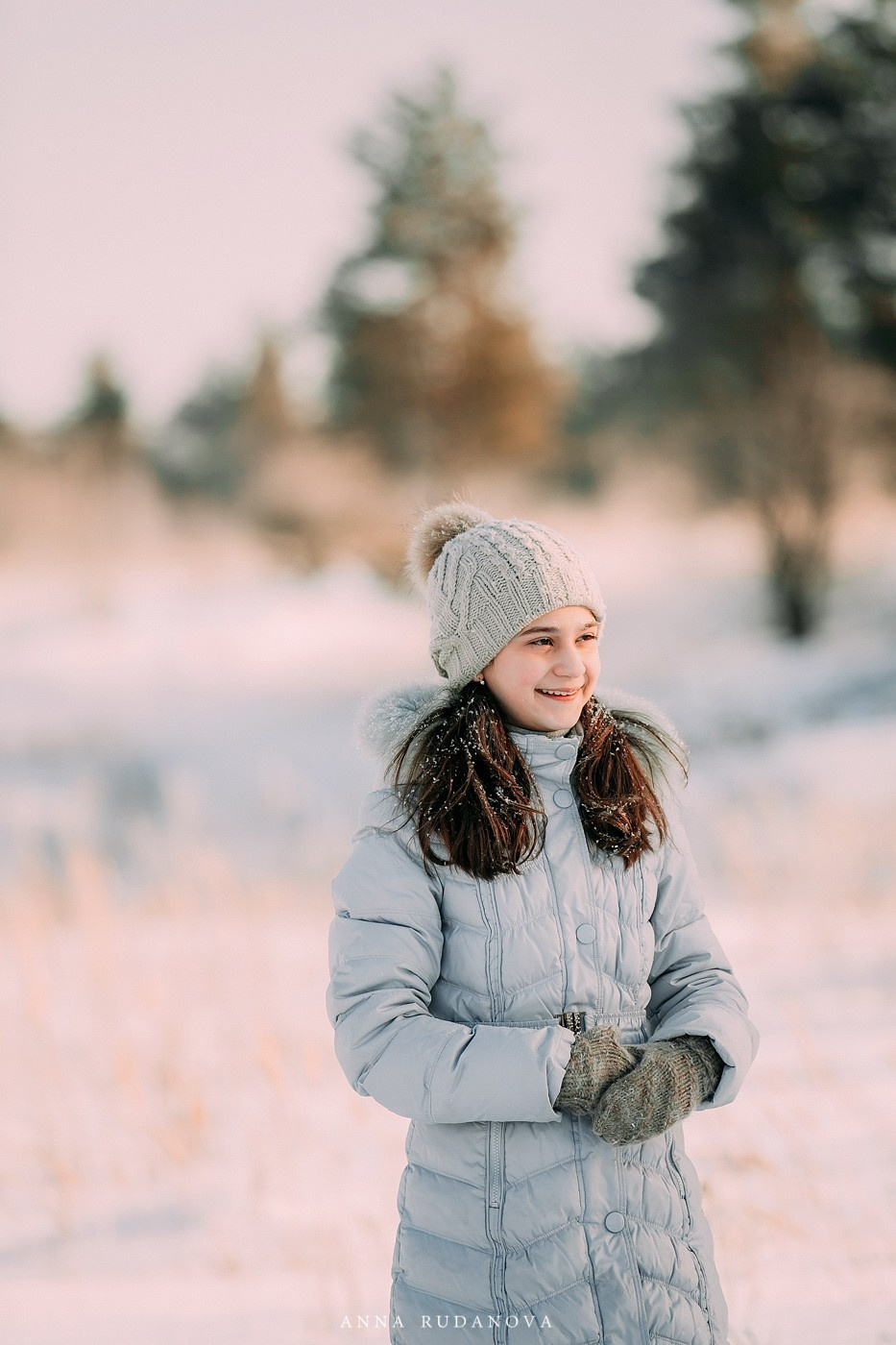 Зимняя фотосессия в лесу | Фотограф Анна Руданова